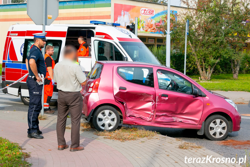 Zderzenie na skrzyżowaniu w Krośnie