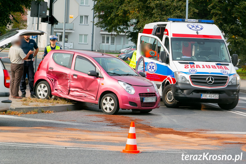 Zderzenie na skrzyżowaniu w Krośnie