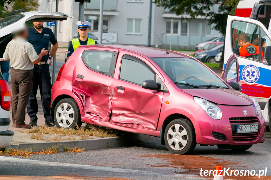 Zderzenie na skrzyżowaniu w Krośnie