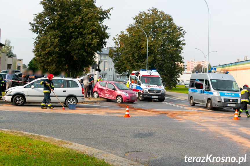 Zderzenie na skrzyżowaniu w Krośnie