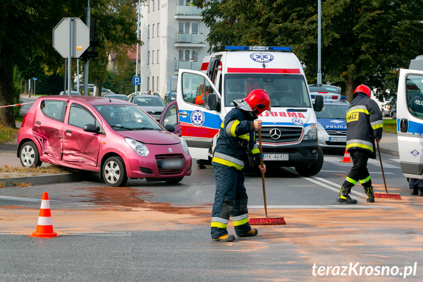 Zderzenie na skrzyżowaniu w Krośnie