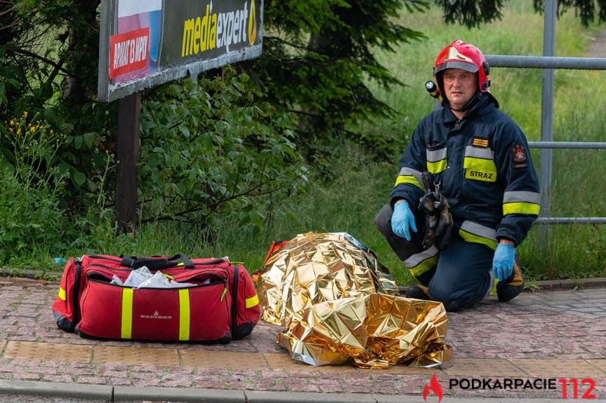 Zderzenie na skrzyżowaniu w Krośnie