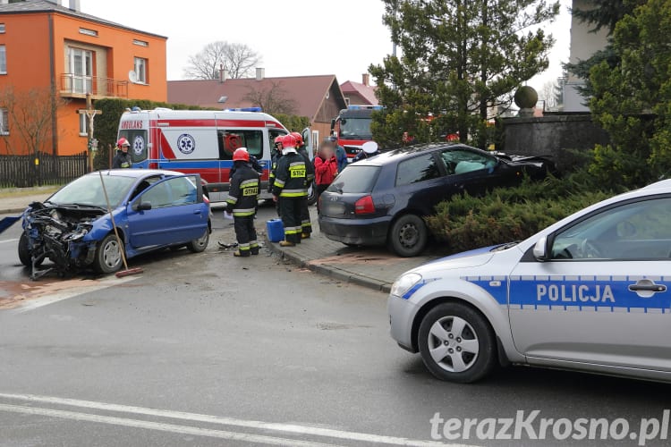 Zderzenie na skrzyżowaniu w Krośnie