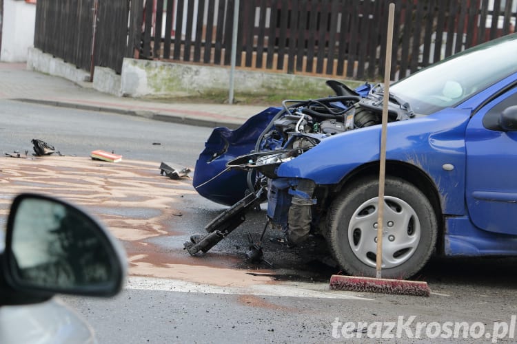 Zderzenie na skrzyżowaniu w Krośnie