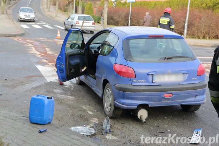 Zderzenie na skrzyżowaniu w Krośnie