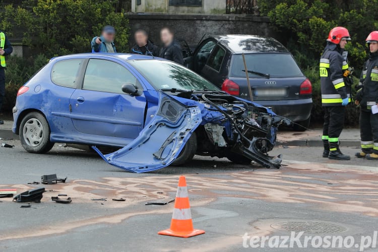 Zderzenie na skrzyżowaniu w Krośnie