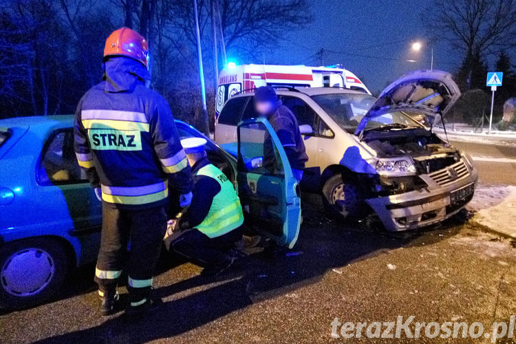 Zderzenie na skrzyżowaniu w Krośnie