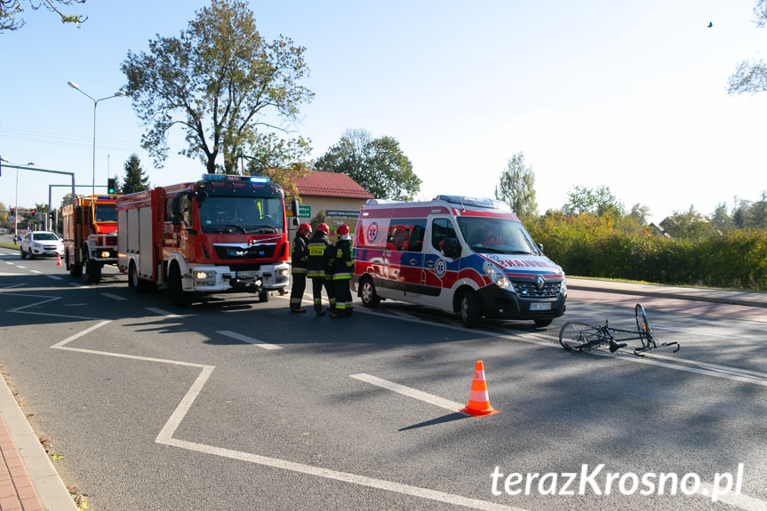 Zderzenie rowerzysty z motocyklistą