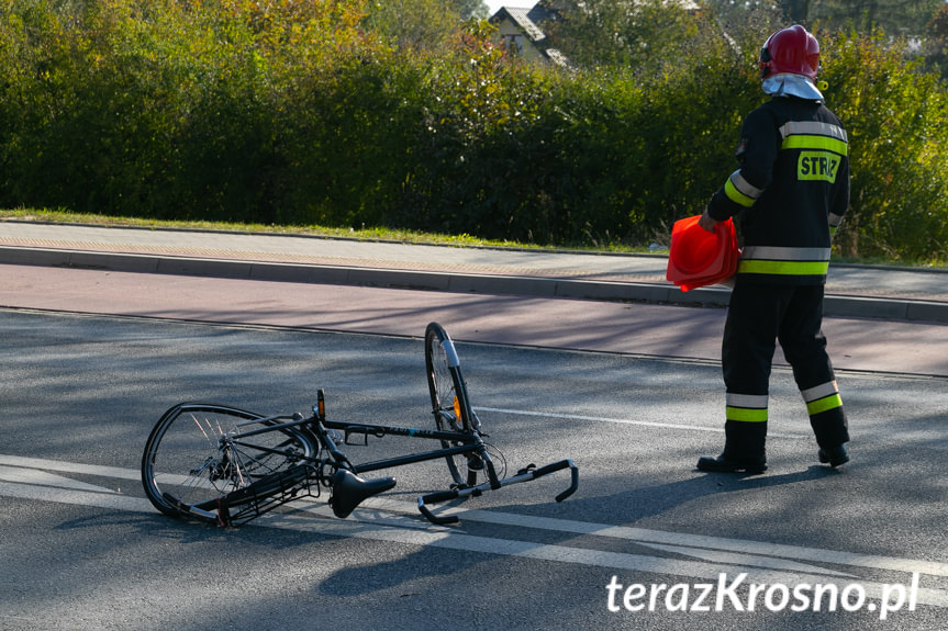 Zderzenie rowerzysty z motocyklistą