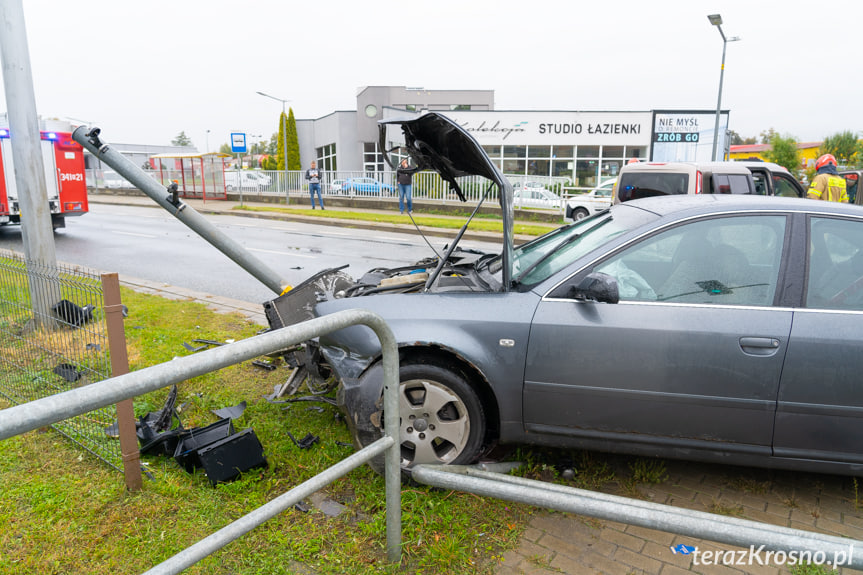 Zderzenie samochodów na Podkarpackiej