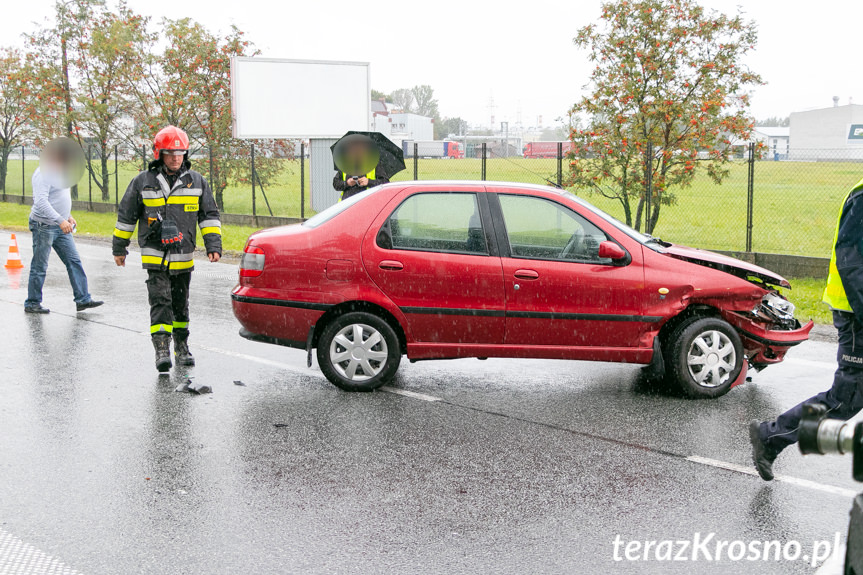 Zderzenie samochodów na Podkarpackiej