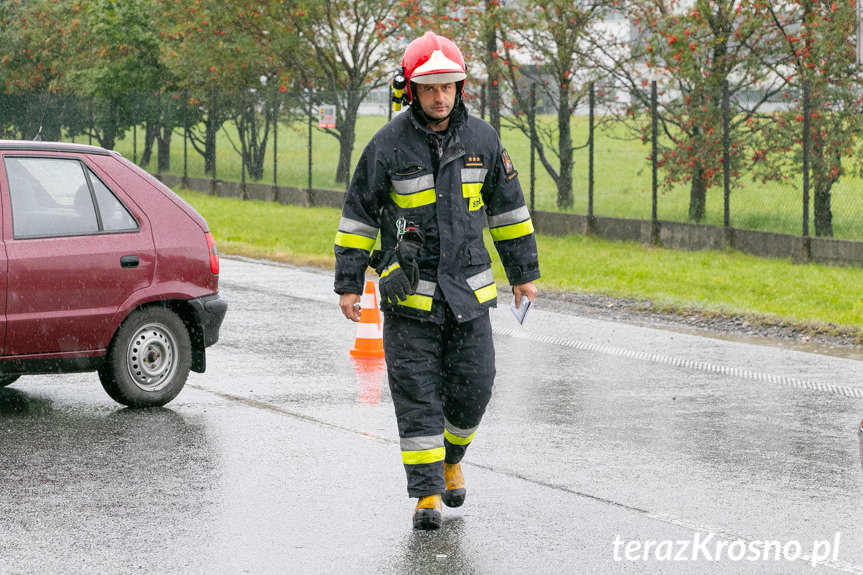 Zderzenie samochodów na Podkarpackiej