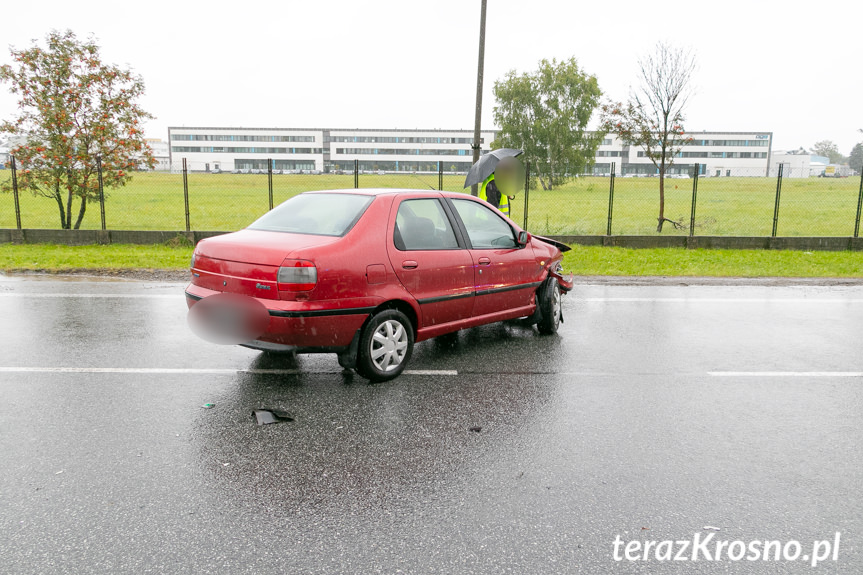 Zderzenie samochodów na Podkarpackiej