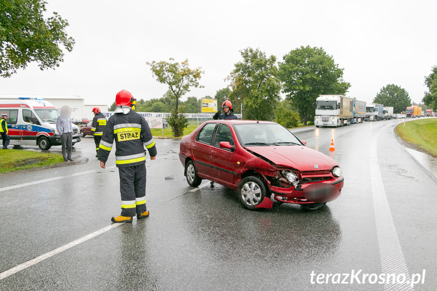 Zderzenie samochodów na Podkarpackiej