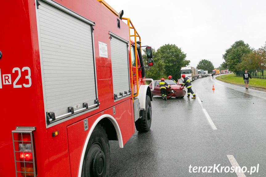 Zderzenie samochodów na Podkarpackiej