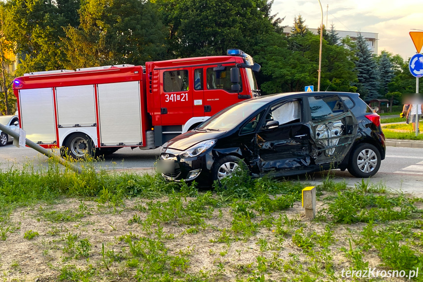 Zderzenie samochodów na Sikorskiego