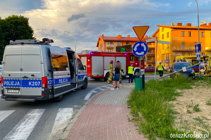 Zderzenie samochodów na Sikorskiego