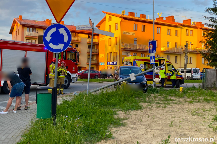 Zderzenie samochodów na Sikorskiego