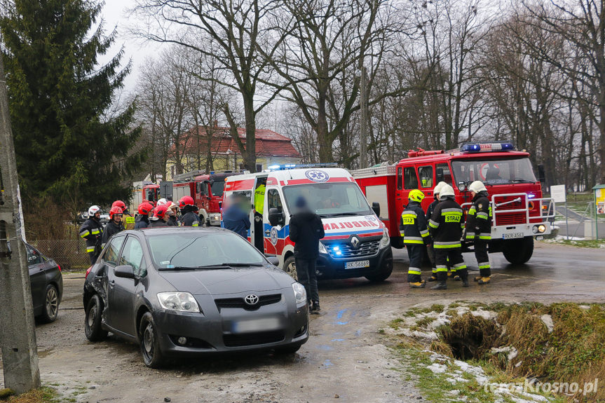 Zderzenie samochodów w Bziance