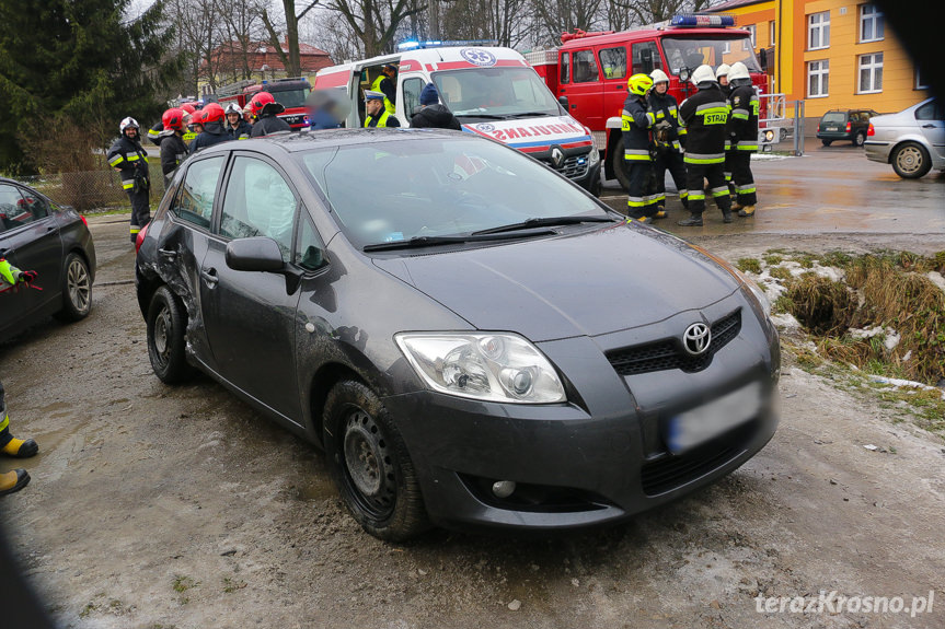 Zderzenie samochodów w Bziance