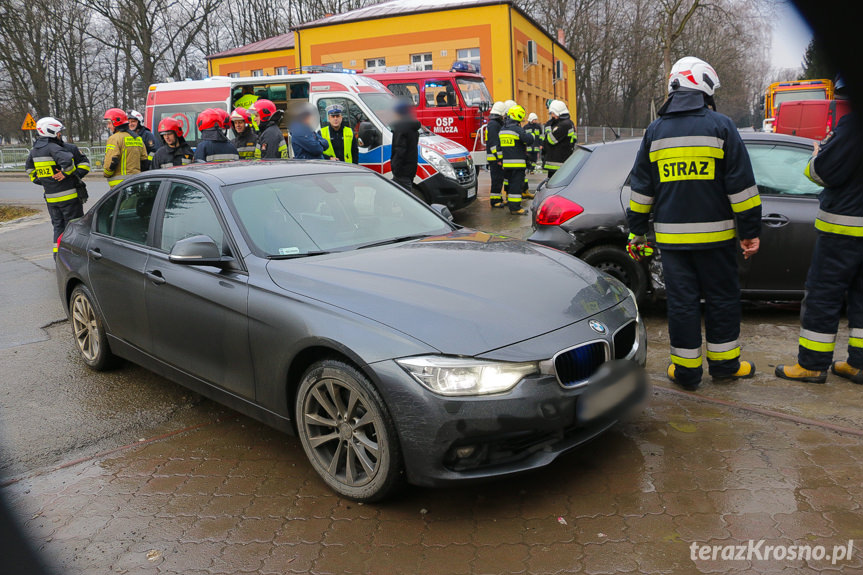 Zderzenie samochodów w Bziance