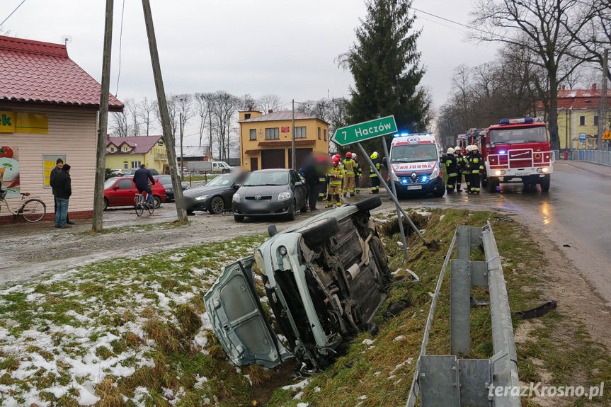 Zderzenie samochodów w Bziance