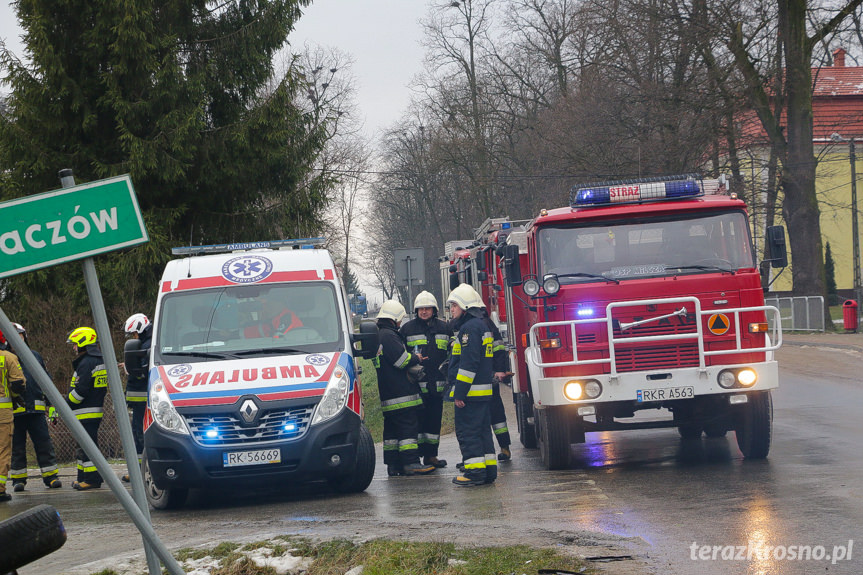 Zderzenie samochodów w Bziance