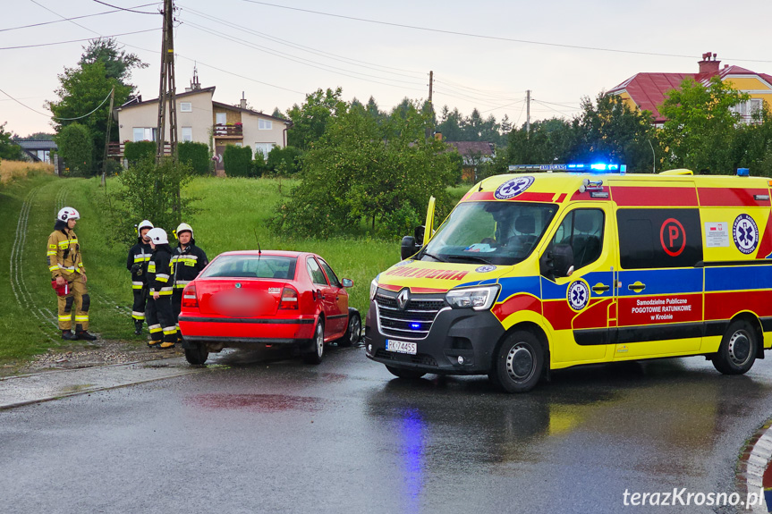 Zderzenie samochodów w Chlebnej