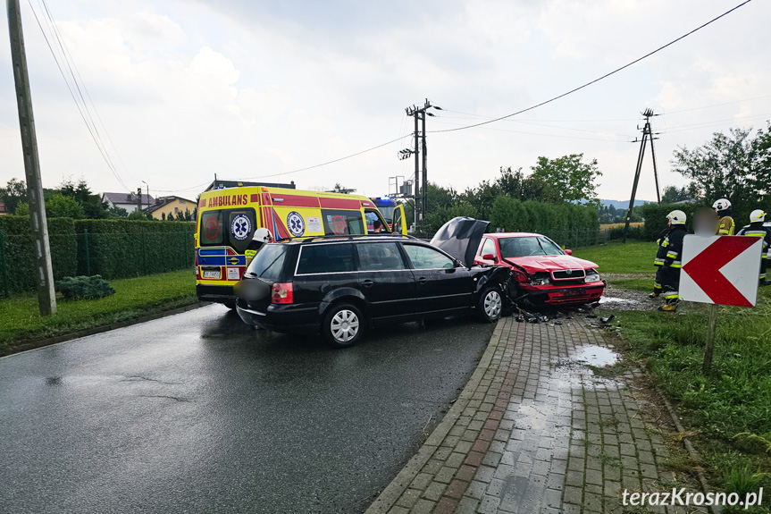 Zderzenie samochodów w Chlebnej