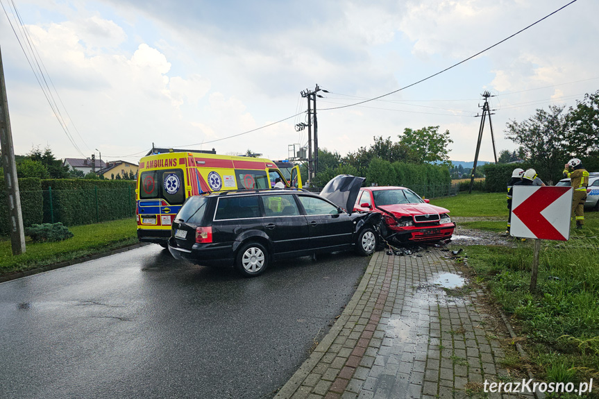 Zderzenie samochodów w Chlebnej