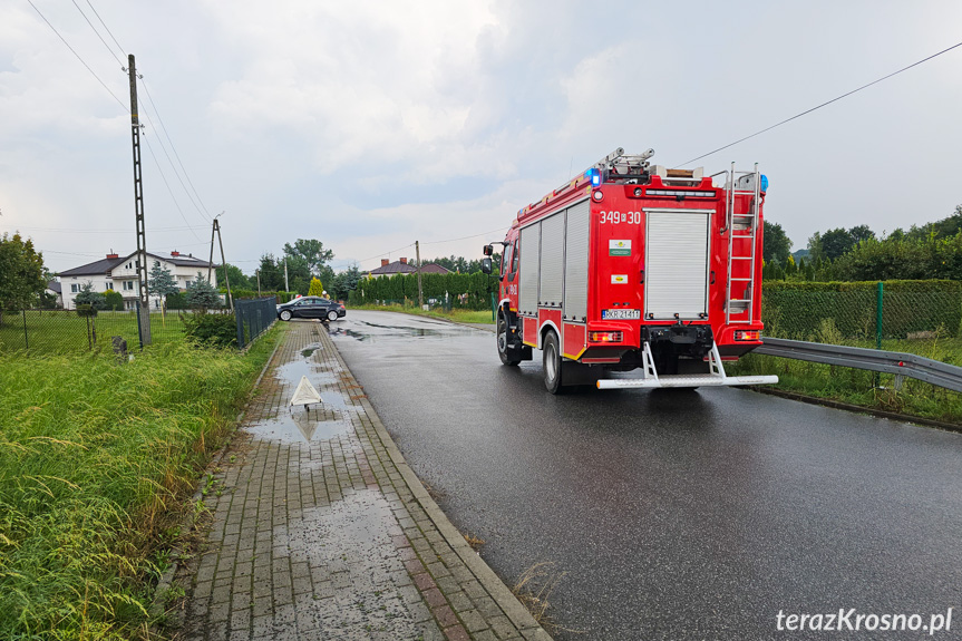 Zderzenie samochodów w Chlebnej