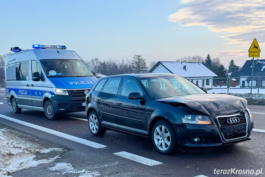 Zderzenie samochodów w Iskrzyni