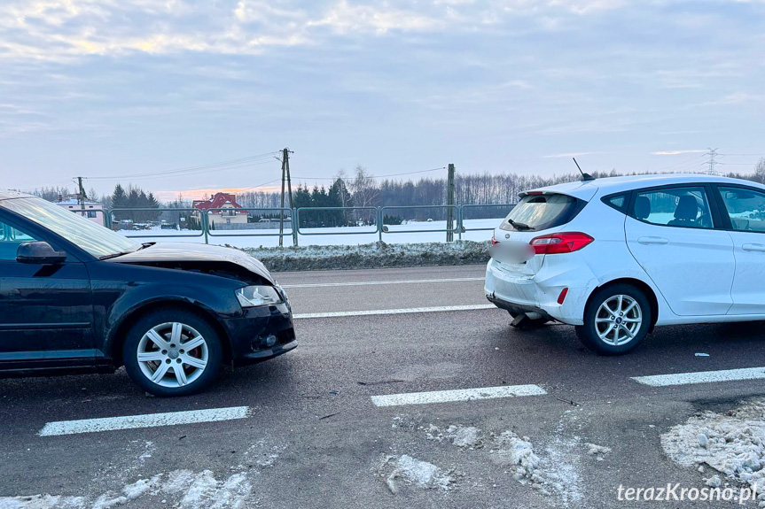 Zderzenie samochodów w Iskrzyni