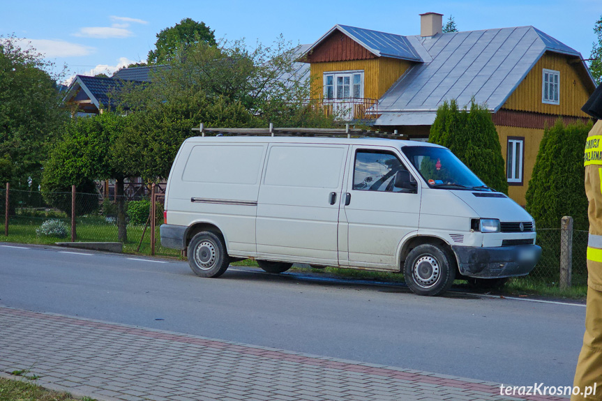 Zderzenie samochodów w Iskrzyni