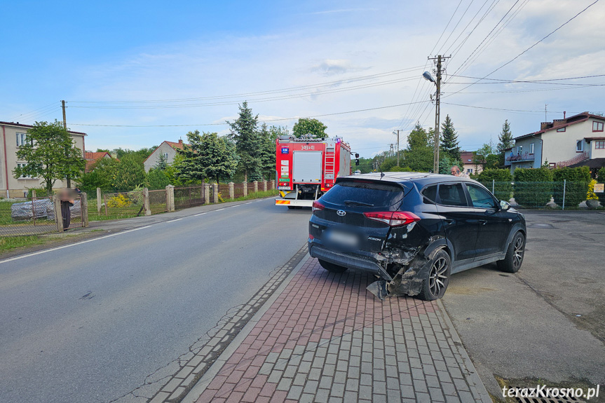 Zderzenie samochodów w Iskrzyni