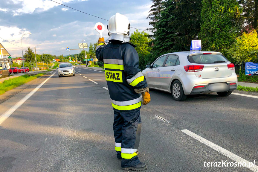 Zderzenie samochodów w Iwoniczu