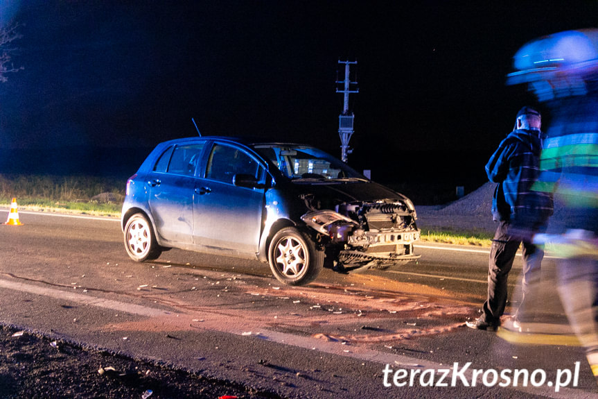 Zderzenie samochodów w Iwoniczu