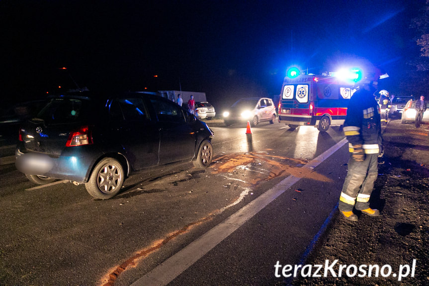 Zderzenie samochodów w Iwoniczu