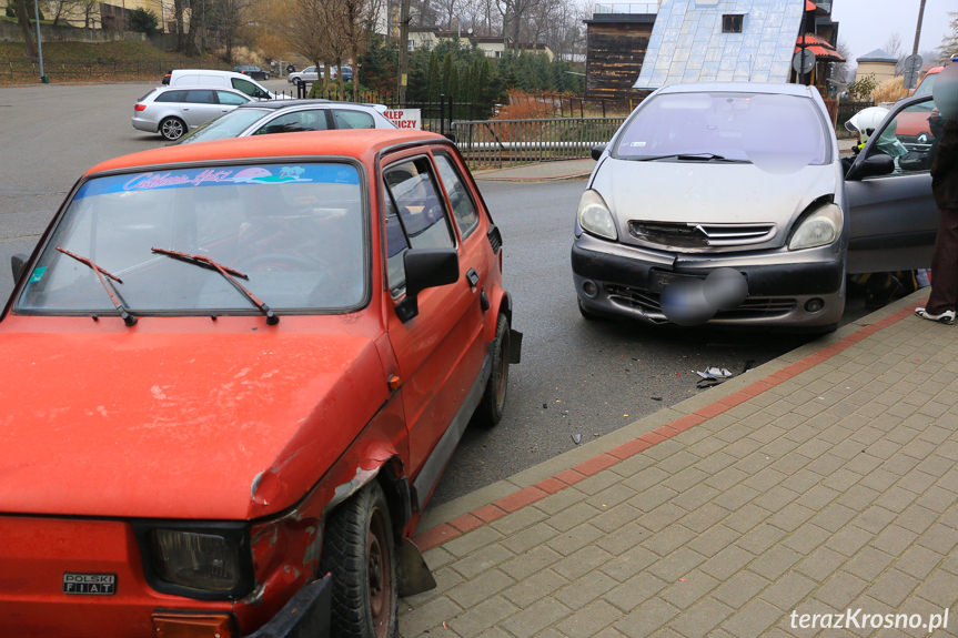 Zderzenie samochodów w Iwoniczu