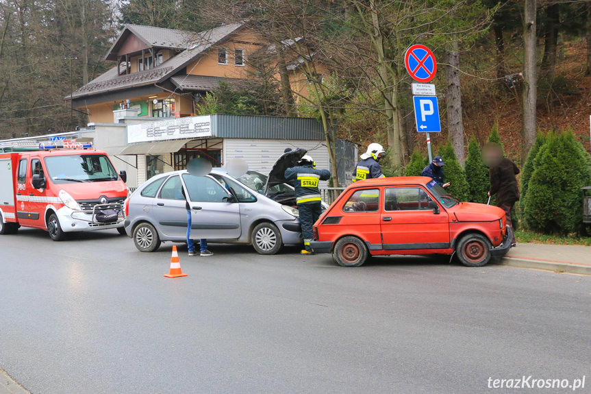 Zderzenie samochodów w Iwoniczu