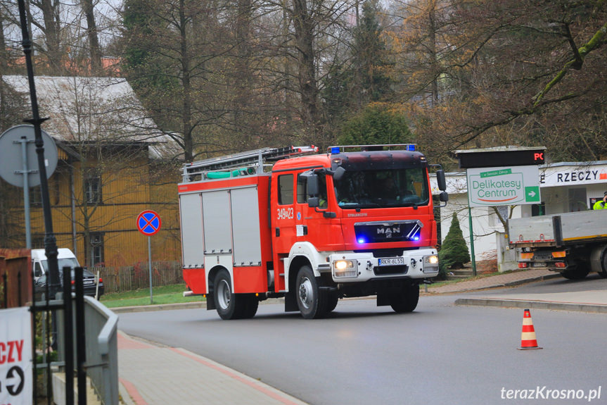 Zderzenie samochodów w Iwoniczu