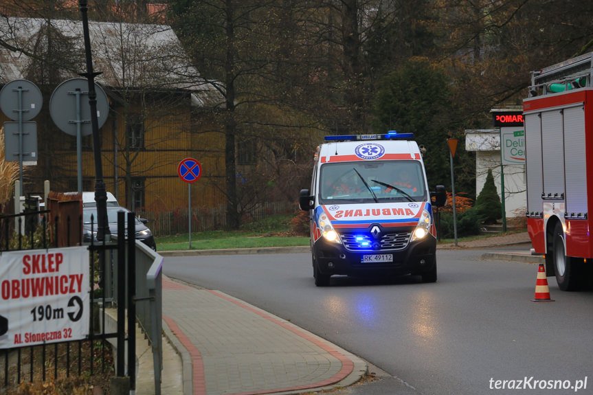 Zderzenie samochodów w Iwoniczu