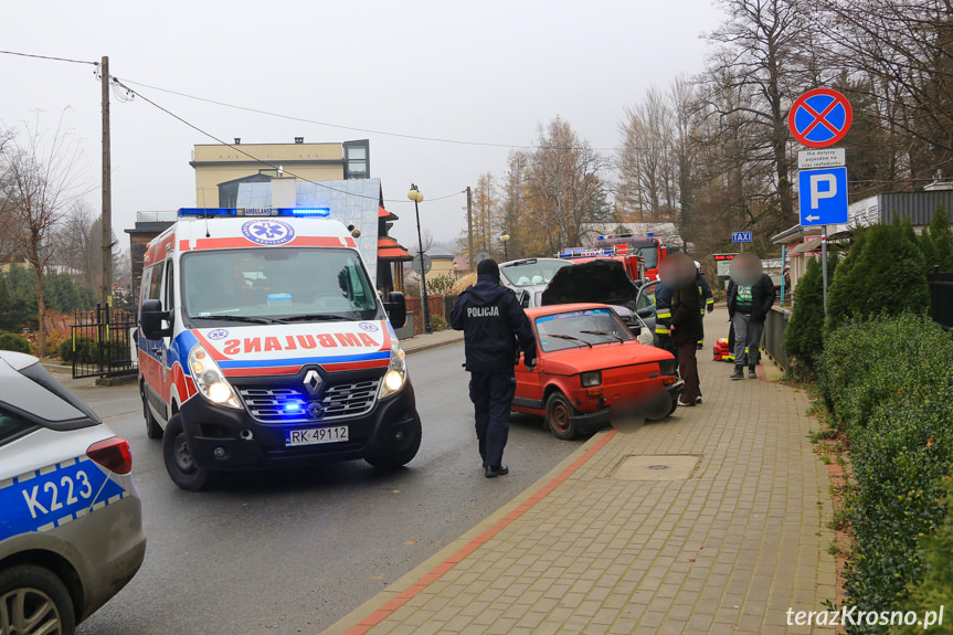 Zderzenie samochodów w Iwoniczu