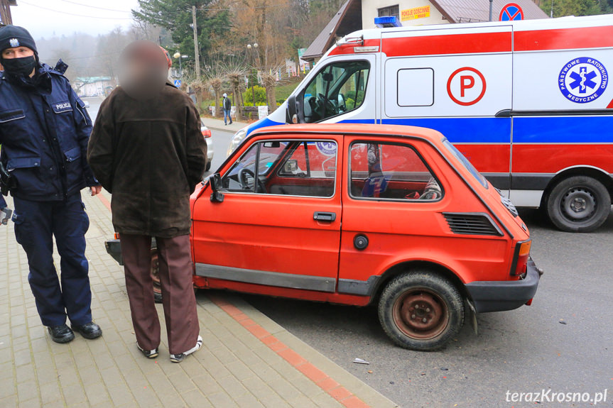 Zderzenie samochodów w Iwoniczu