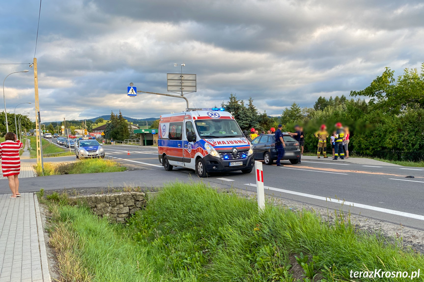 Zderzenie samochodów w Iwoniczu