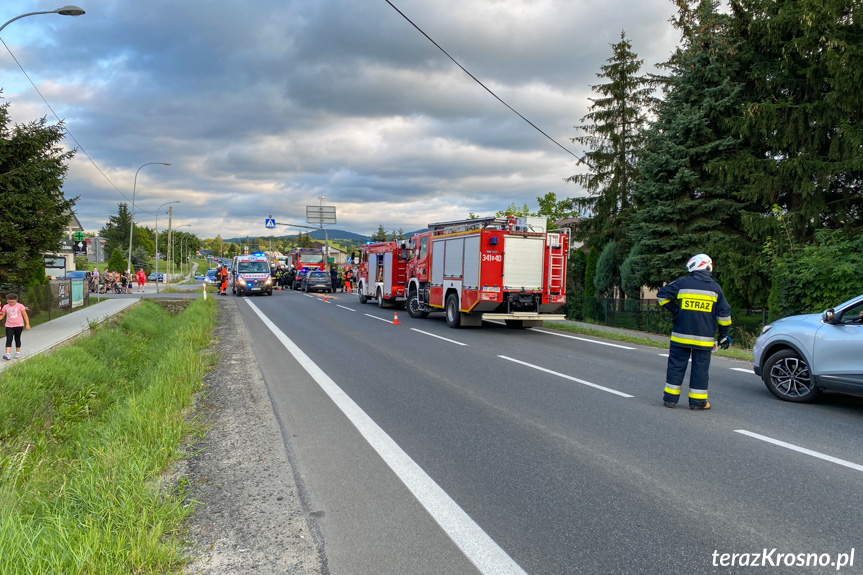 Zderzenie samochodów w Iwoniczu