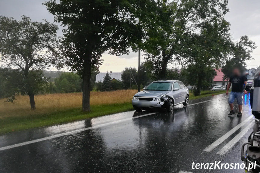 Zderzenie samochodów w Iwoniczu