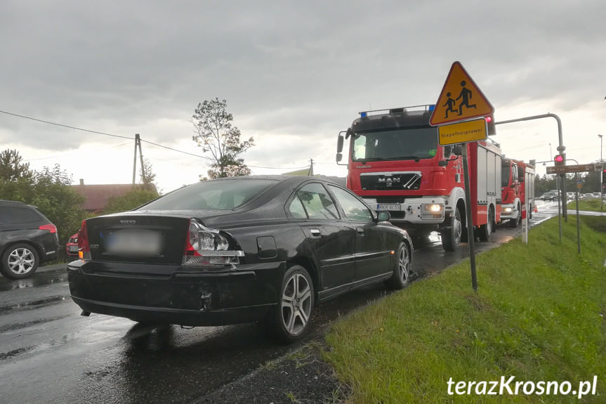 Zderzenie samochodów w Iwoniczu