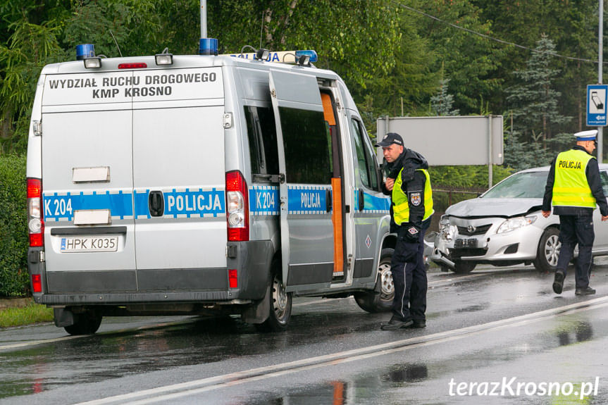 Zderzenie samochodów w Iwoniczu