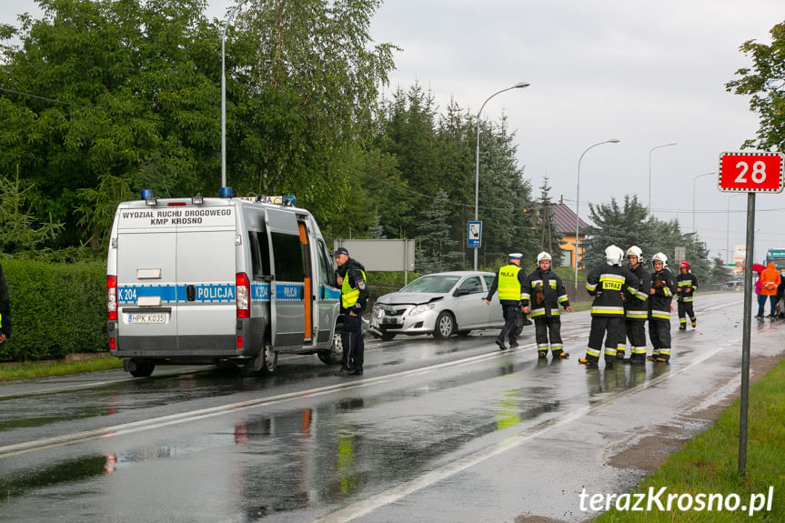 Zderzenie samochodów w Iwoniczu